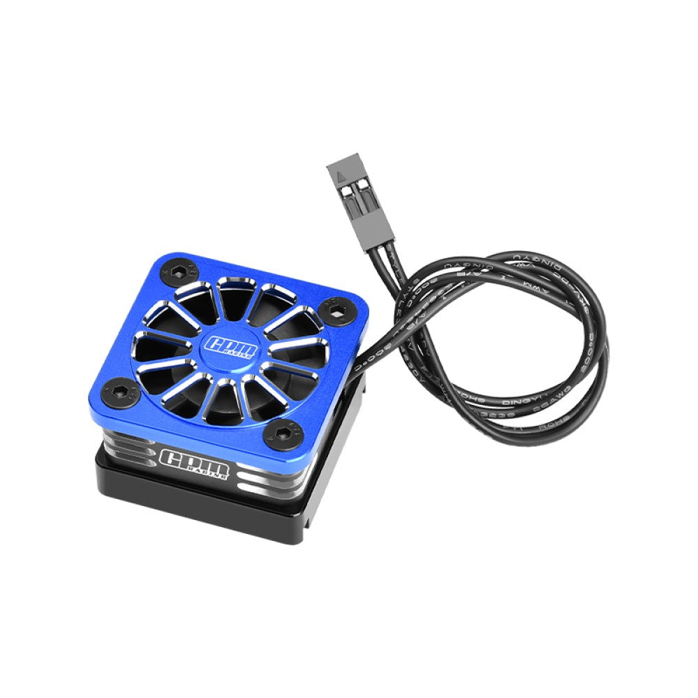 Aluminum 6061-T6 Alloy Esc High Speed Cooling Fan 20000 RPM (BL-2S: 3383 and Velineon VXL-3S: 3355R) For Traxxas 1:16 Mini XRT / Mini Maxx / 1:8 Jato 4X4 / 1:10 Slash Mudboss / Ford Fiesta ST Rally - Blue