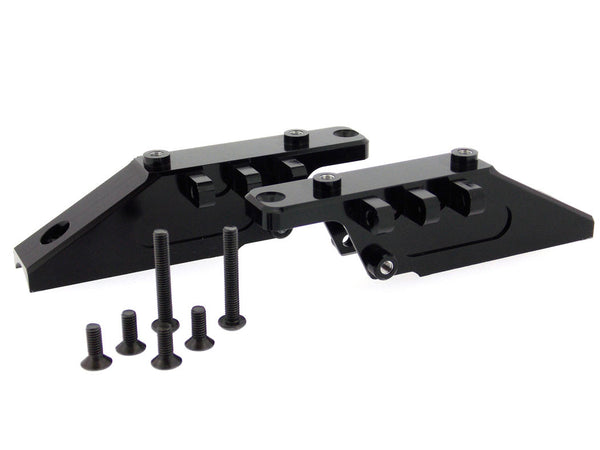 Axial Wraith Aluminum Front+Rear Gear Box Mount - 2 Pcs Set Black