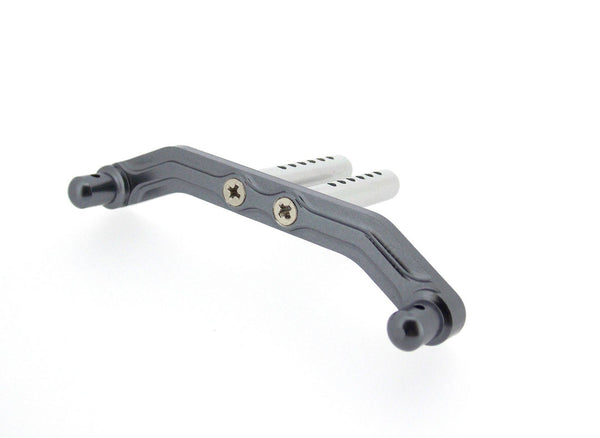 HPI Savage XS Flux Aluminum Front/Rear Body Post Mount With Post - 1 Set Gray Silver