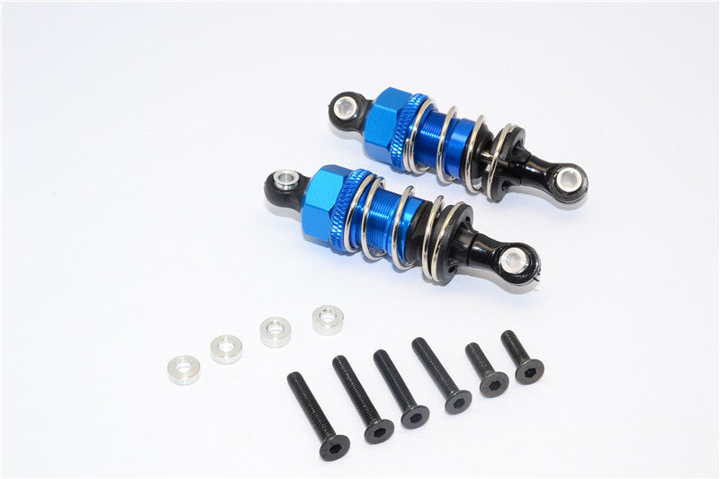 1/10 Touring -Plastic Ball Top Damper (50mm) With Washers & Screws - 1Pr Set Blue - JTeamhobbies