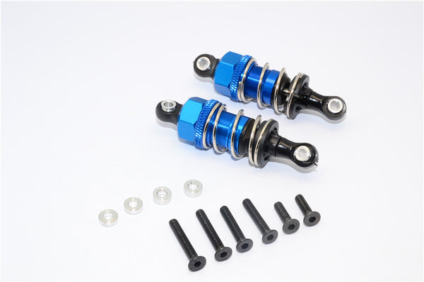 1/10 Touring -Plastic Ball Top Damper (50mm) With Washers & Screws - 1Pr Set Blue - JTeamhobbies