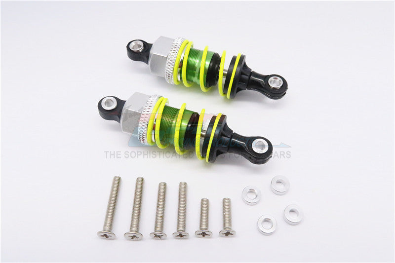 1/10 Touring - Plastic Ball Top Damper (50mm) With Washers & Screws - 1Pr Set Green - JTeamhobbies