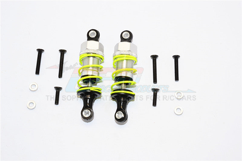 1/10 Touring -Plastic Ball Top Damper (55mm) With Washers & Screws - 1Pr Set Silver - JTeamhobbies