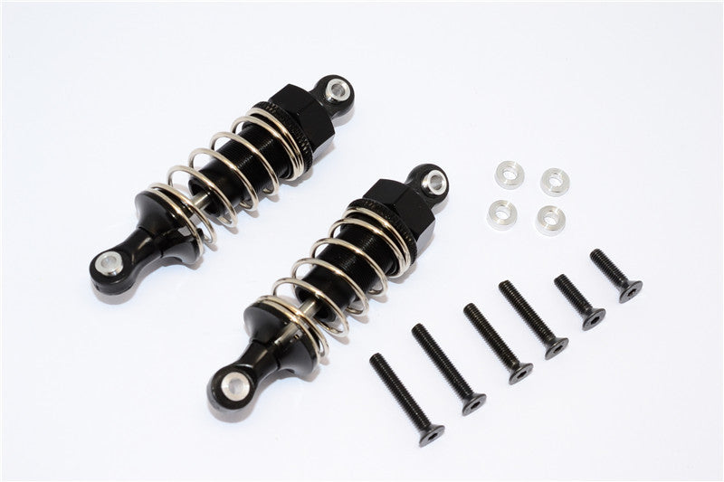 1/10 Touring - Plastic Ball Top Damper (60mm) With Washers & Screws - 1Pr Set Black - JTeamhobbies