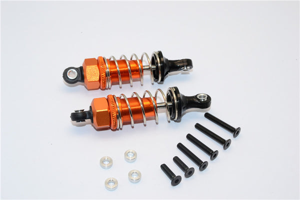 1/10 Touring - Plastic Ball Top Damper (60mm) With Washers & Screws - 1Pr Set Orange - JTeamhobbies