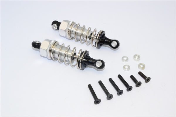 1/10 Touring -Plastic Ball Top Damper (60mm) With Washers & Screws - 1Pr Set Silver - JTeamhobbies