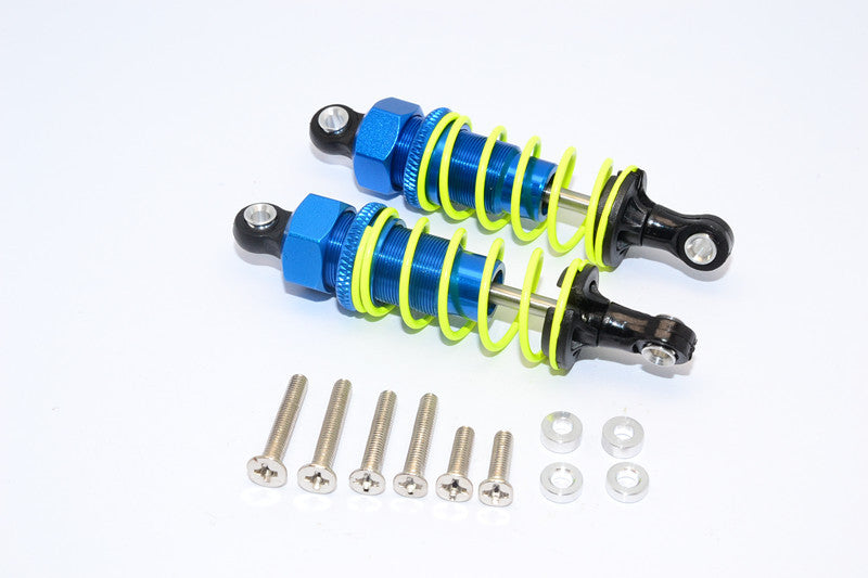1/10 Touring - Plastic Ball Top Damper (65mm) With Washers & Screws - 1Pr Set Blue - JTeamhobbies