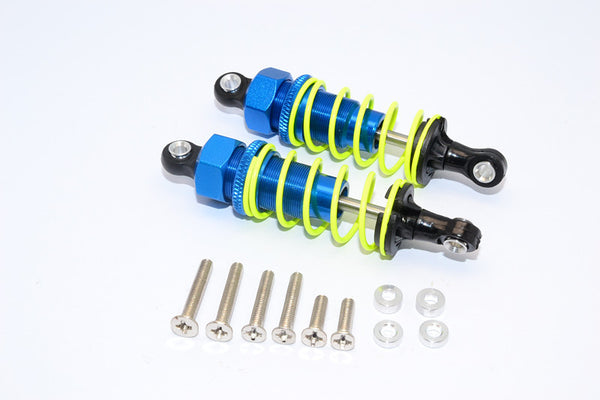 1/10 Touring - Plastic Ball Top Damper (65mm) With Washers & Screws - 1Pr Set Blue - JTeamhobbies
