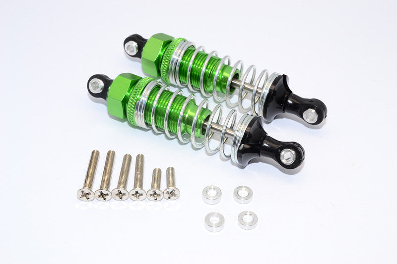 1/10 Touring - Plastic Ball Top Damper (70mm) With Washers & Screws - 1Pr Set Green - JTeamhobbies