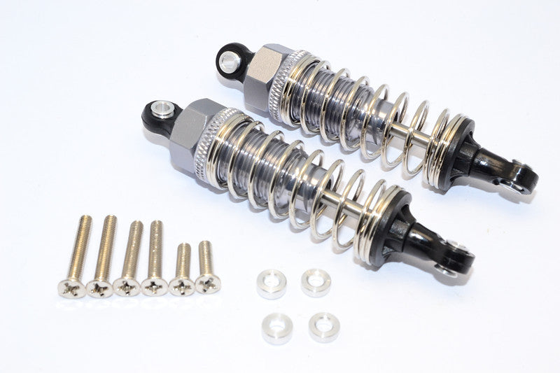 1/10 Touring - Plastic Ball Top Damper (70mm) With Washers & Screws - 1Pr Set Gray Silver - JTeamhobbies