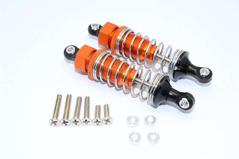 1/10 Touring - Plastic Ball Top Damper (70mm) With Washers & Screws - 1Pr Set Orange - JTeamhobbies