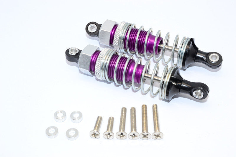 1/10 Touring - Plastic Ball Top Damper (70mm) With Washers & Screws - 1Pr Set Purple - JTeamhobbies