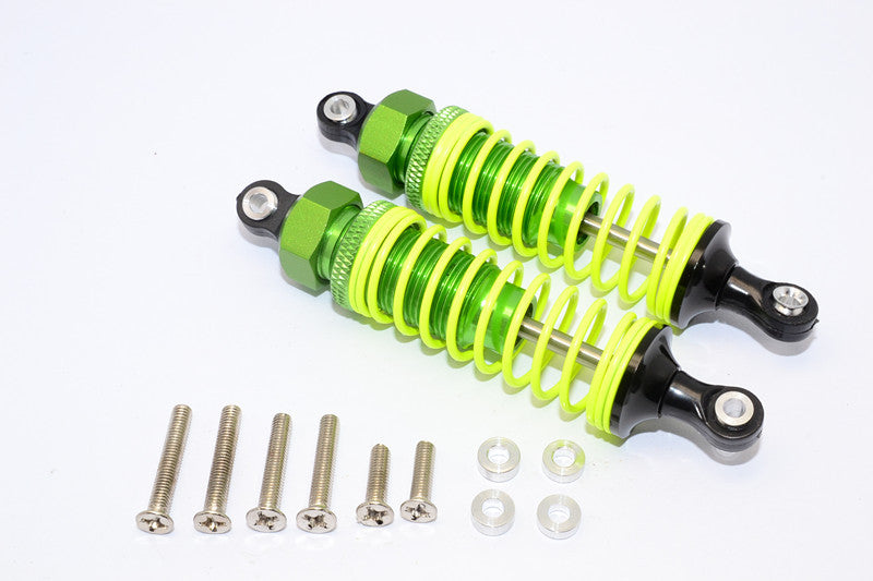 1/10 Touring - Plastic Ball Top Damper (75mm) With Washers & Screws - 1Pr Set Green - JTeamhobbies