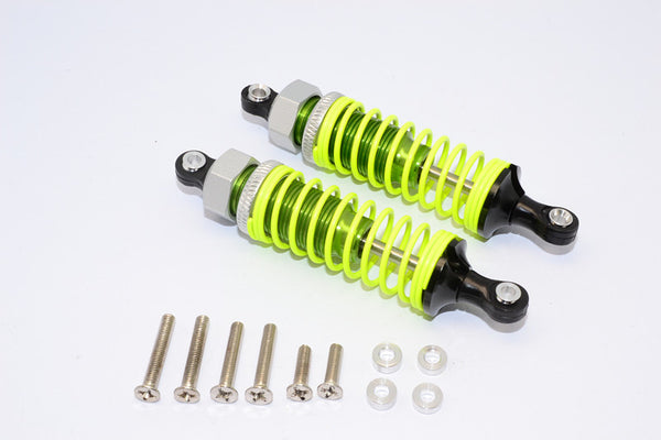 1/10 Touring - Plastic Ball Top Damper (75mm) With Washers & Screws - 1Pr Set Green - JTeamhobbies