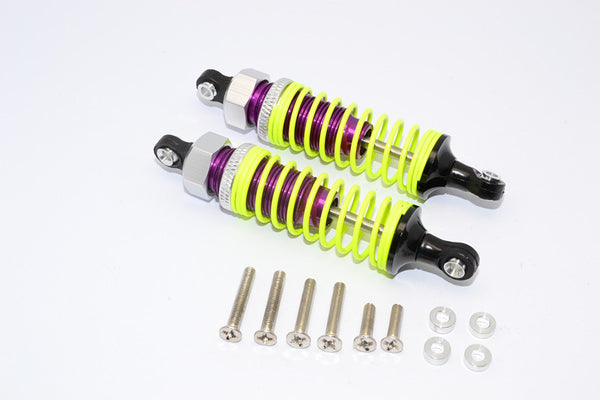 1/10 Touring - Plastic Ball Top Damper (75mm) With Washers & Screws - 1Pr Set Purple - JTeamhobbies