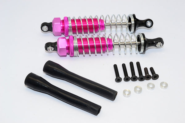 Off Road - Plastic Ball Top Damper (90mm) With Dust-Proof Black Plastic Cover & Washers & Screws - 1Pr Set Pink