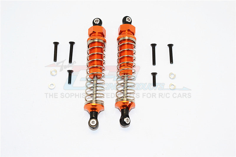 Off Road - Plastic Ball Top Damper  (95mm) With Dust-Proof Black Plastic  Cover & Washers & Screws - 1Pr Set Orange