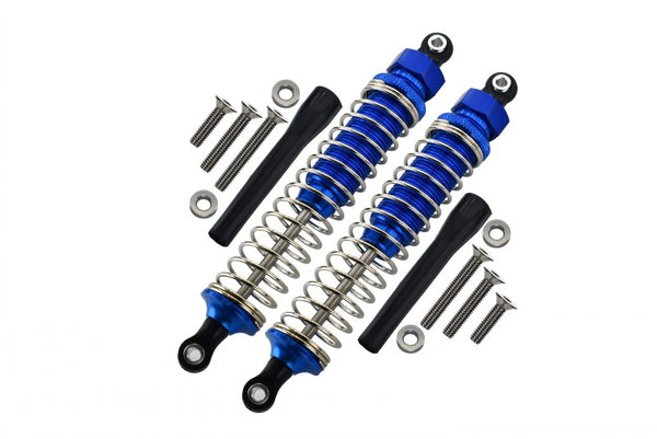 Off-Road - Plastic Ball Top Damper (105mm) With Dust-Proof Black Plastic Cover & Washers & Screws - 1Pr Set Blue