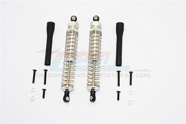 Off-Road - Plastic Ball Top Damper (110mm) With Dust-Proof Black Plastic Cover & Washers & Screws - 1Pr Set Silver