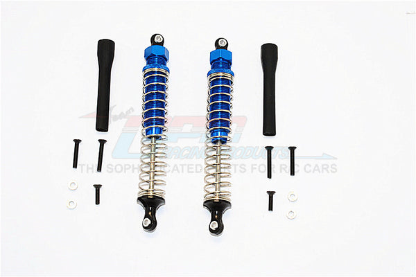 Off Road - Plastic Ball Top Damper (120mm) With Dust-Proof Black Plastic Cover & Washers & Screws - 1Pr Set Blue