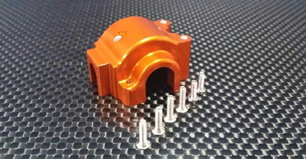 Team Associated RC18T Aluminum Front/Rear Gear Box With Screws - 1Pc Set Orange