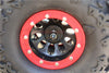 2.2" Rubber Rally Tires and Plastic Wheels for 1:10 R/C Cars - 2Pc Set Red