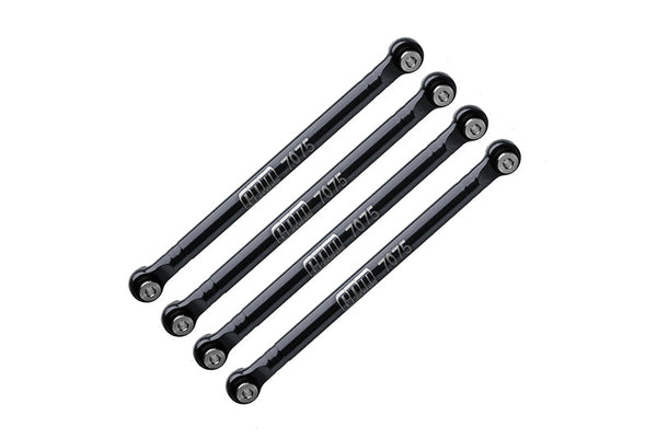 Aluminum 7075-T6 Front & Rear Lower Chassis Links Parts For Axial 1/24 AX24 XC-1 4WS Crawler Brushed RTR AXI00003 Upgrades - Black