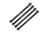Aluminum 7075-T6 Front & Rear Lower Chassis Links Parts For Axial 1/24 AX24 XC-1 4WS Crawler Brushed RTR AXI00003 Upgrades - Black