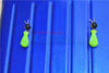 Body Clips + Silicone Mount For 1/10 RC Cars - 8Pc Set Green