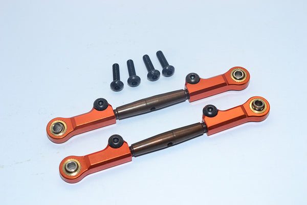 HPI Bullet Nitro 3.0 Spring Steel Rear Adjustable Tie Rod With Aluminum Ends (4mm Anti Cross-Thread, To Extend 78mm-85mm) - 1Pr Set Orange
