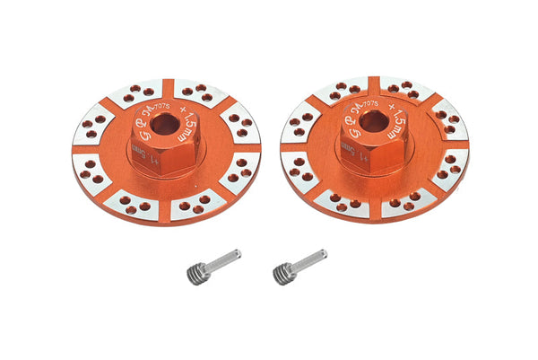 Aluminum 7075 +1.5mm Hex With Brake Disk With Silver Lining For Losi 1:10 BAJA REY-LOS03008 / ROCK REY-LOS03009 / BAJA REY 2.0-LOS03046 Upgrades - Orange