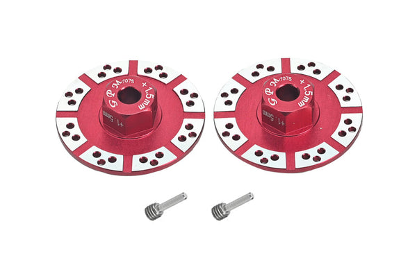 Aluminum 7075 +1.5mm Hex With Brake Disk With Silver Lining For Losi 1:10 BAJA REY-LOS03008 / ROCK REY-LOS03009 / BAJA REY 2.0-LOS03046 Upgrades - Red