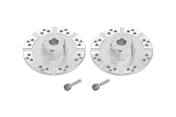 Aluminum 7075 +1.5mm Hex With Brake Disk With Silver Lining For Losi 1:10 BAJA REY-LOS03008 / ROCK REY-LOS03009 / BAJA REY 2.0-LOS03046 Upgrades - Silver
