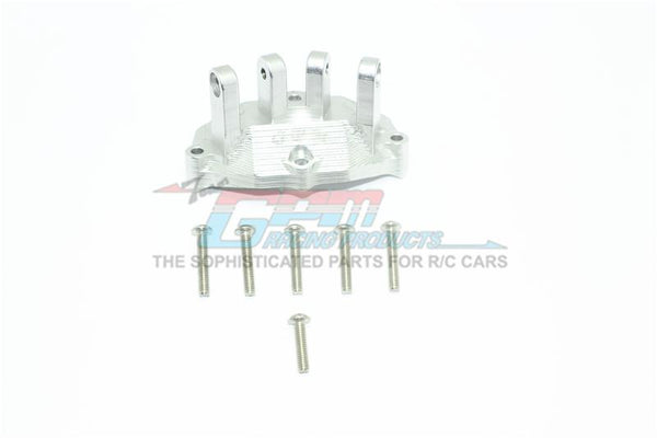 Losi 1:10 Baja Rey / Rock Rey Aluminum Rear Upper Gearbox Mount For Upper Suspension Links - 1Pc Set Silver