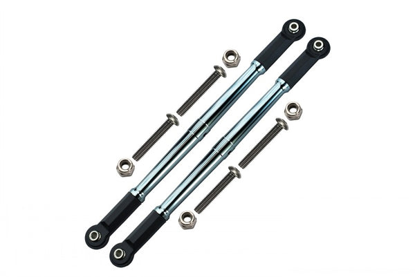 Losi 1:10 Baja Rey / Rock Rey Aluminum Adjustable Rear Upper Chassis Link Tie Rods - 1Pr Set Gray Silver