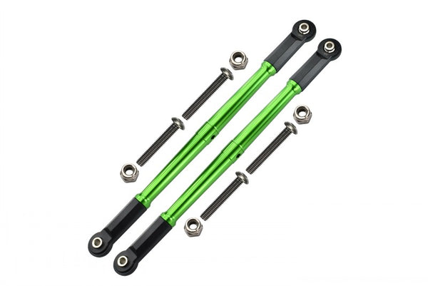 Losi 1:10 Baja Rey / Rock Rey Aluminum Adjustable Rear Upper Chassis Link Tie Rods - 1Pr Set Green