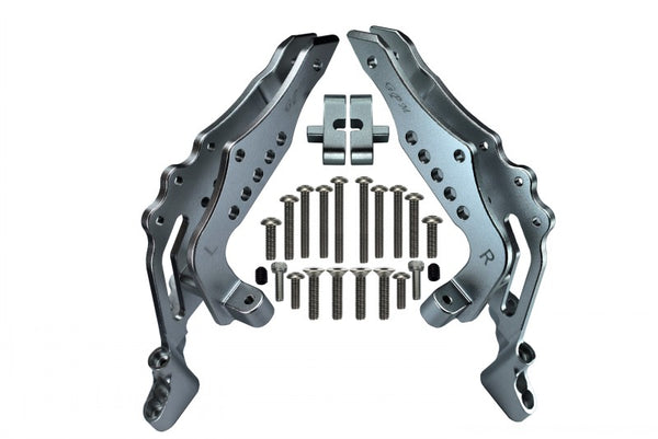 Losi 1:10 Baja Rey / Rock Rey Aluminum Rear Shock Tower - 1Pr Set Gray Silver