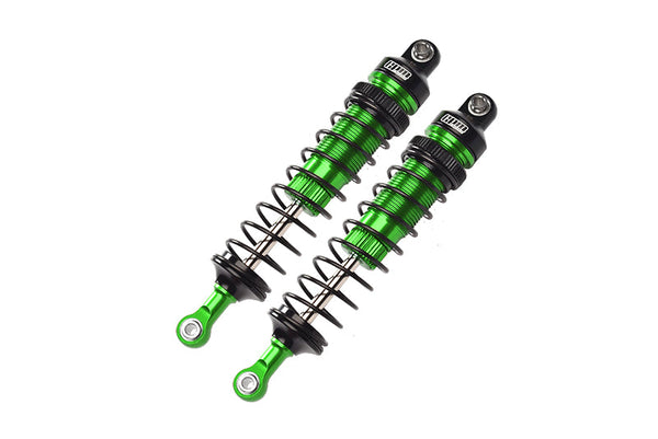 Aluminum 6061-T6 Front Adjustable Spring Dampers (102mm) For Losi 1/10 Baja Rey 4WD Desert Truck LOS03008 Upgrades - Green