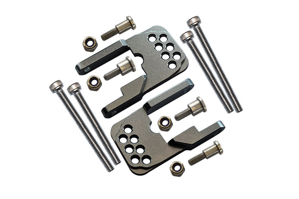 Tamiya CC01 Aluminum Rear Damper Mount With Mulitple Holes - 1 Set Gray Silver