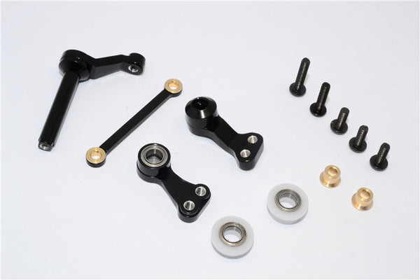 Tamiya CC01 Aluminum Steering Assembly - 1 Set Black
