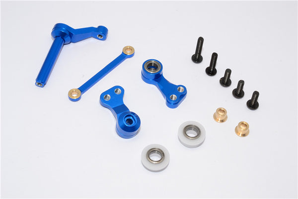 Tamiya CC01 Aluminum Steering Assembly - 1Set Blue