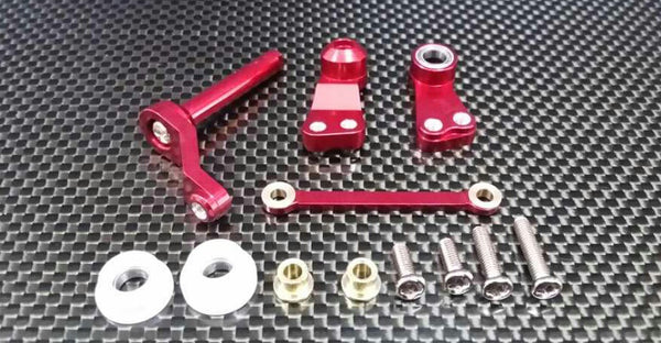 Tamiya CC01 Aluminum Steering Assembly - 1Set Red