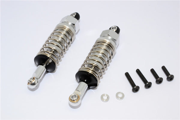 Tamiya CC01 Nylon Front Ball Top Damper (70mm) With Alloy Body & Ball Ends - 1Pr Set Silver