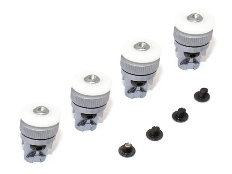 Tamiya CC01 Aluminum Front+Rear Magnet Body Mount For CC01 Unimog - 1 Set Gray Silver