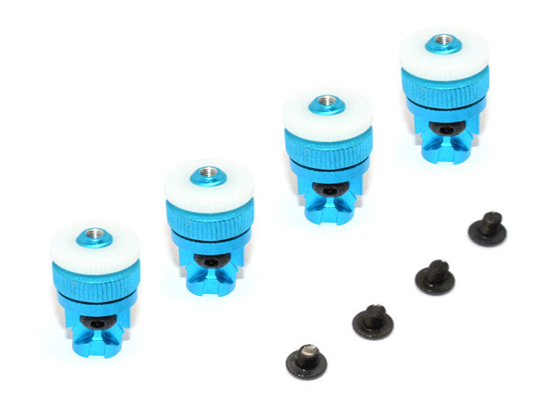 Tamiya CC01 Aluminum Front+Rear Magnet Body Mount For CC01 Unimog - 1 Set Sky Blue