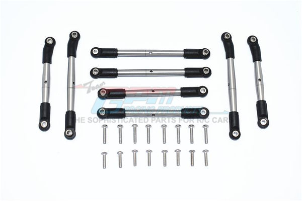 Tamiya Mercedes-Benz G500 CC-02 (#58675) Stainless Steel Adjustable Upper & Lower Suspension Links - 8Pc Set Original Color