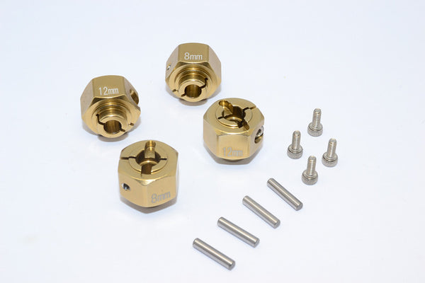 HPI Crawler King Aluminum Hex Adapter (12X8mm) - 4 Pcs Set Titanium