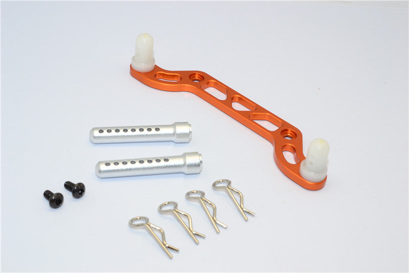 HPI Crawler King Aluminum Front Body Mount With Delrin Posts - 1Pc Set Orange