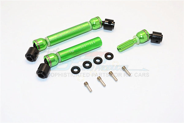 HPI Crawler King Steel+Aluminum Front & Rear Main Drive Shaft (104mm-114mm) - 1Pr Set Green