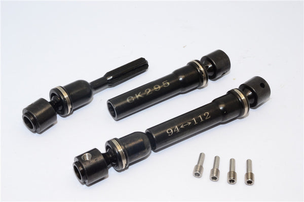 HPI Crawler King Harden Steel Universal Center Shaft (94mm-112mm For 295mm Wheelbase) - 1Pr Set Black